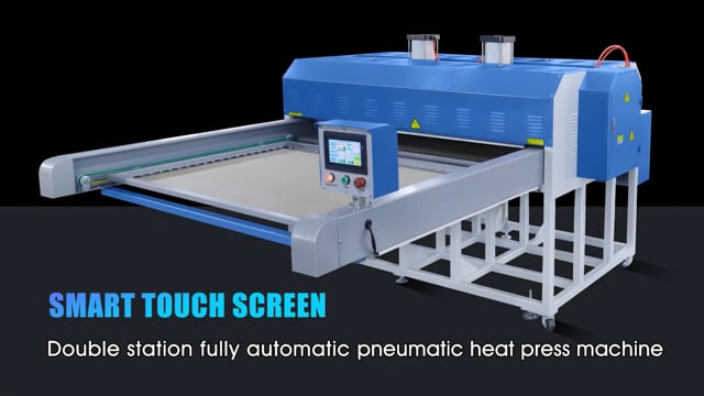 110x160cm PLC pneumatic double station heat press machine