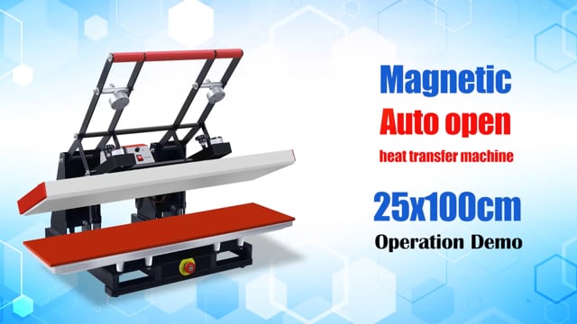 Magnetic auto open lanyard heat press machine