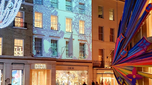 Dior New Bond Street in London Projection Mapping Store Front