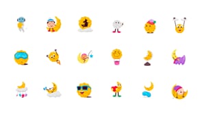 Animated Moon Stickers Set, an Emoji Icon by Vectors Market (Thumbnail 3 of 3)