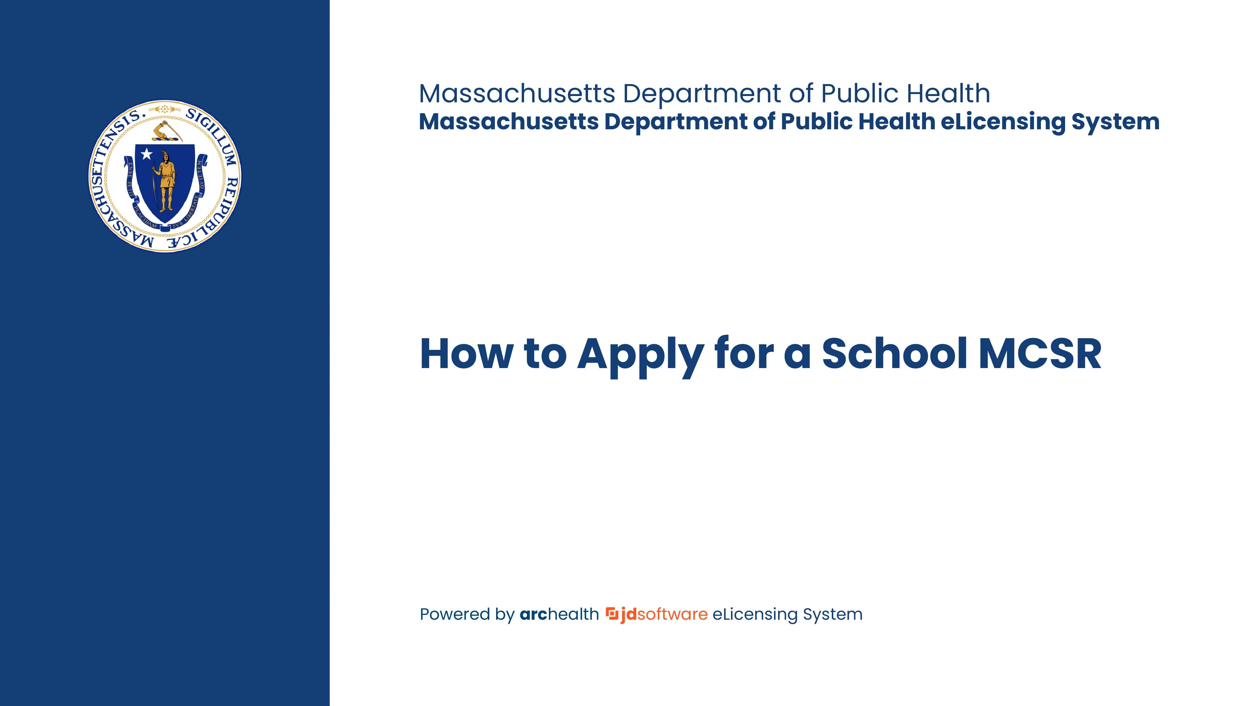 How to Apply for a School MCSR