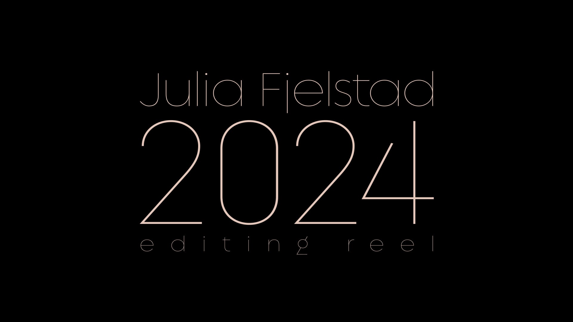 Julia Fjelstad Editing Reel - 2024