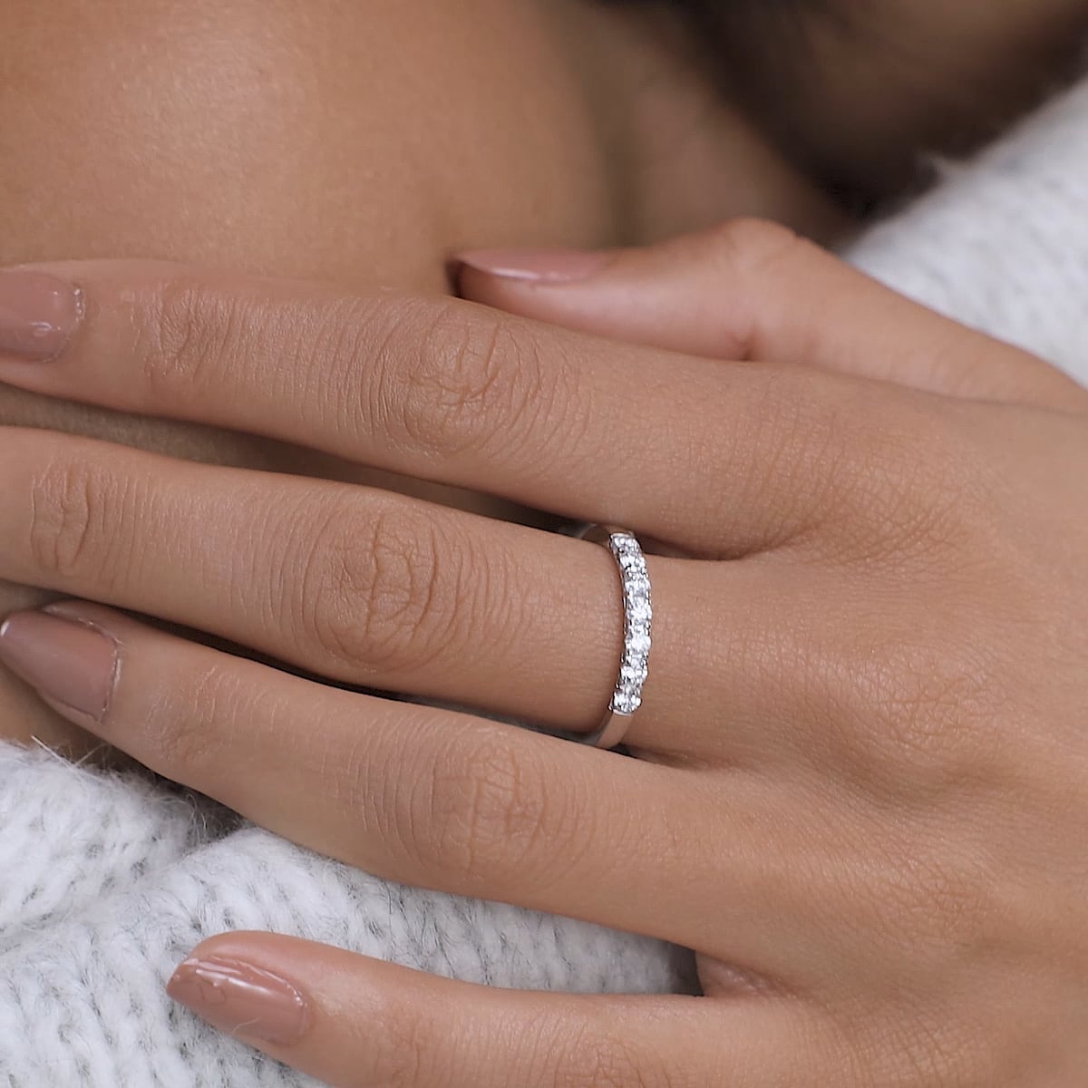 product video 2 for 1 ctw Round Lab Grown Diamond Seven-Stone Anniversary Band