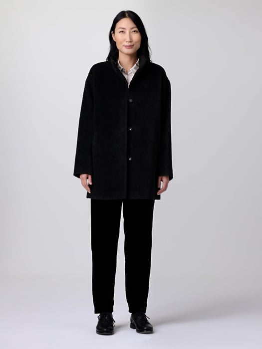 Fine Wool Alpaca Stand Collar Coat | EILEEN FISHER Fine Wool Alpaca Stand Collar Coat | EILEEN FISHER