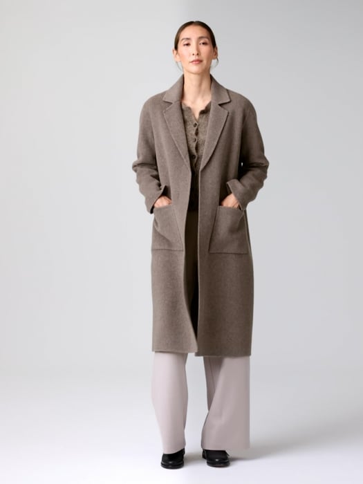 Doubleface Wool Cloud Notch Collar Coat | EILEEN FISHER Doubleface Wool Cloud Notch Collar Coat | EILEEN FISHER