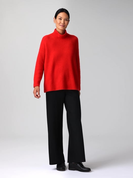 Cashmere Silk Bliss Turtleneck Box-Top | EILEEN FISHER Cashmere Silk Bliss Turtleneck Box-Top | EILEEN FISHER