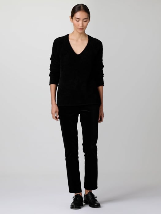 Organic Cotton Eyelash V-Neck Top | EILEEN FISHER Organic Cotton Eyelash V-Neck Top | EILEEN FISHER