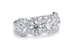 Diamond Five-Stone Halo Anniversary Band in Platinum