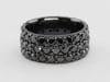 Men&#39;s Black Diamond Three-Row Eternity Band in Black Zirconium