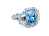 Lab Grown Diamond Blue Diamond Center Engagement Ring in Platinum &#40;7 1/2 ct. tw.&#41;