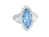 Lab Grown Diamond Fancy Blue Marquise Center Engagement Ring in Platinum &#40;5 ct. tw.&#41;