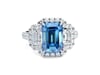 Lab Grown Diamond Fancy Blue Emerald-Cut Engagement Ring in Platinum &#40;4 3/4 ct. tw.&#41;