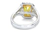 Lab Grown Diamond Vivid Yellow Cushion-Cut Engagement Ring in Platinum &amp; 18K Yellow Gold &#40;5 ct. tw.&#41;