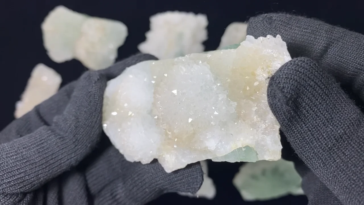 フローライト×水晶 クラスター 10個セット NO.8【1点もの】 - 天然石
