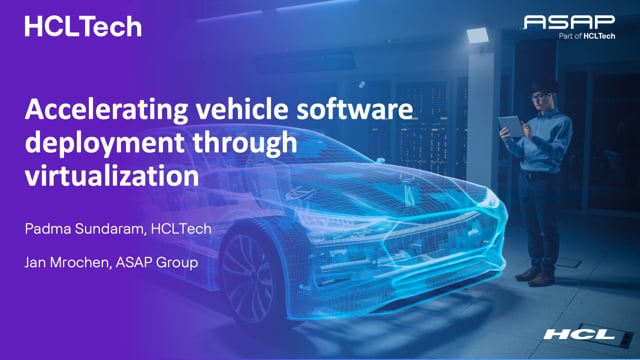 Accelerating vehicle software deployment through virtualization