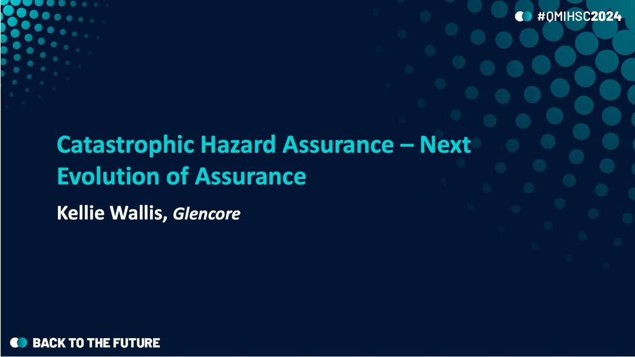 Wallis - Catastrophic Hazard Assurance – Next Evolution of Assurance