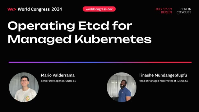 Operating etcd for Managed Kubernetes