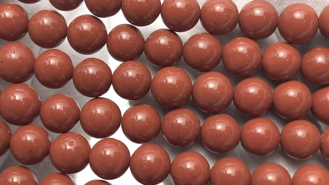 レッドジャスパー ラウンド8mm 1連｜天然石ビーズの卸問屋・通販