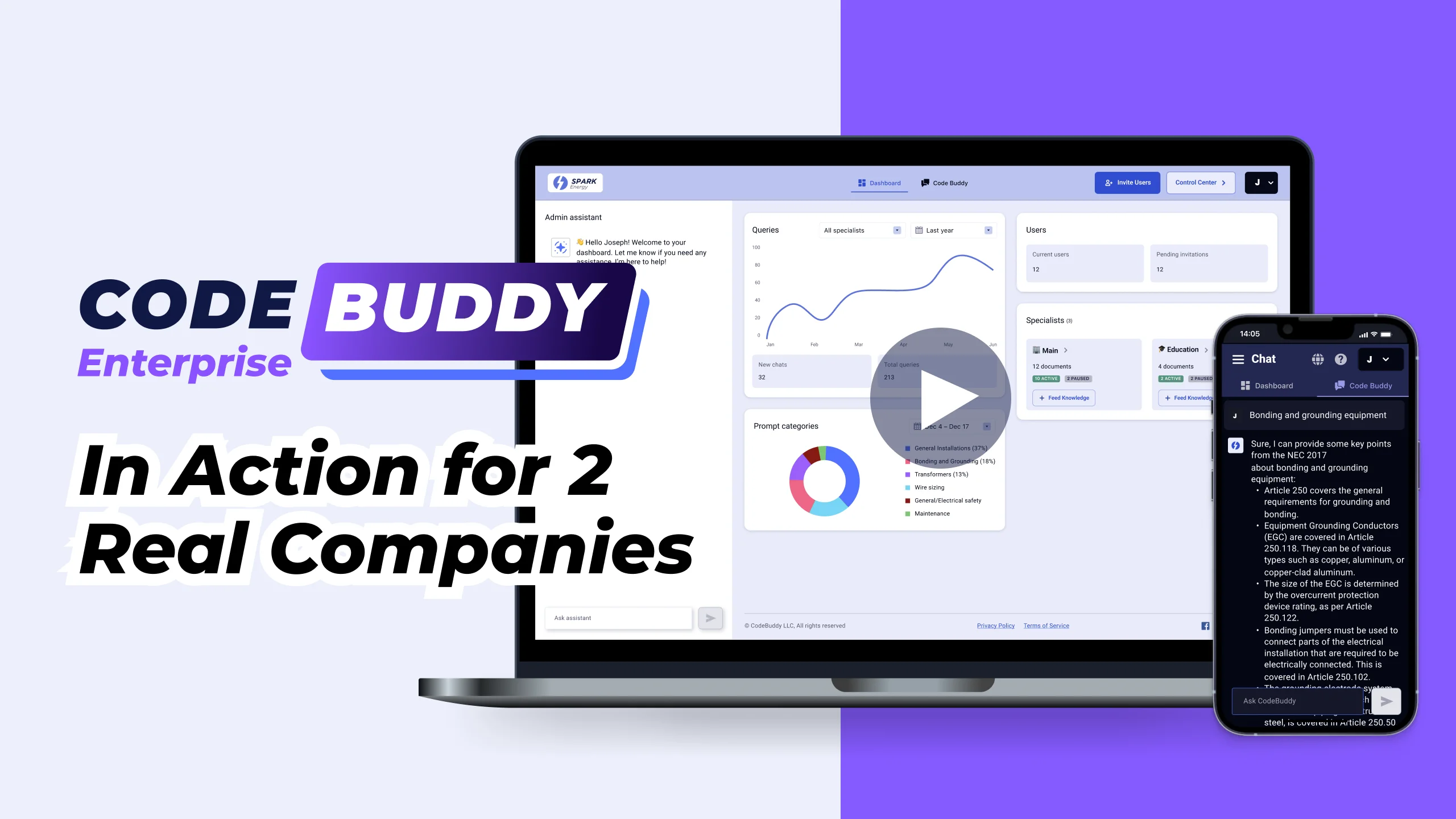 Code Buddy In Action for 2 Real Companies