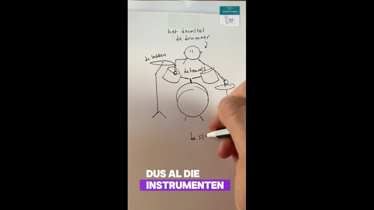 Drumstel (het)*, de drummer