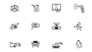 Animated Car Mechanic Icon Set, an Outline Icon by Prosymbols (Thumbnail 4 of 4)