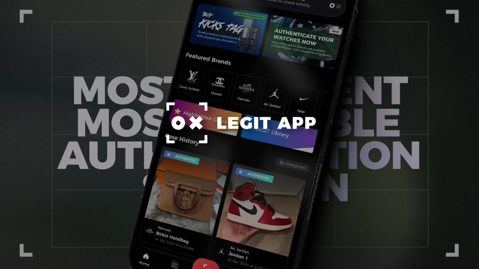 LEGIT APP Fast Secure Luxury Authentication on iOS and Android