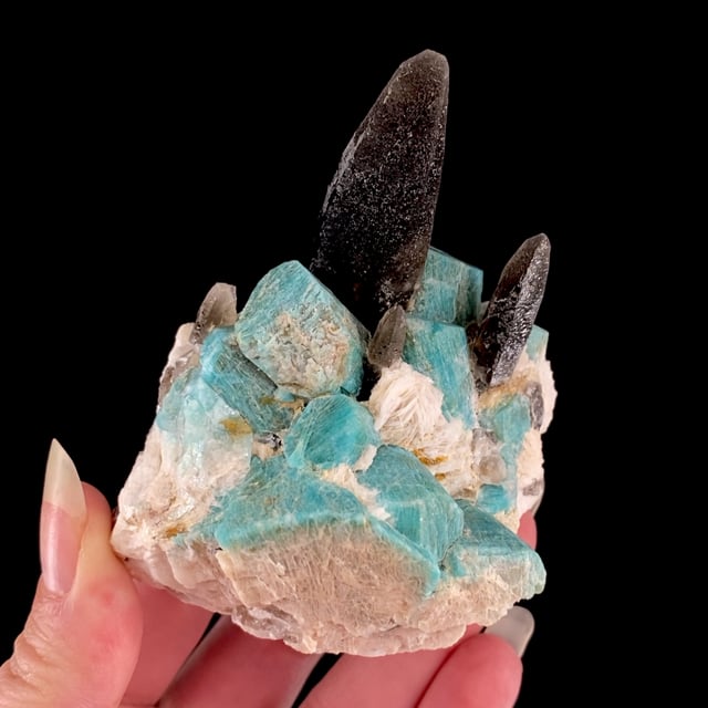 Microcline var: Amazonite with Quartz var: Smoky