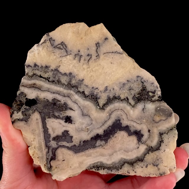 Silver and Acanthite in Quartz (slab)