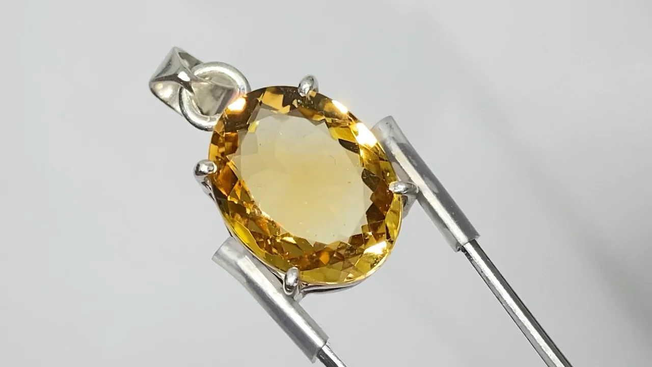 動画】【1点もの】宝石質ブランデーシトリンAAA ファセットカット