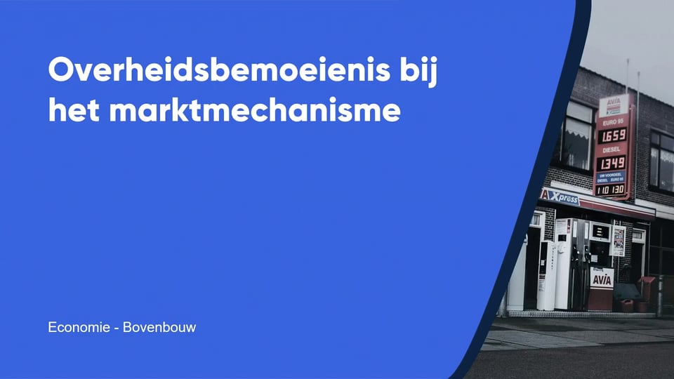 Overheidsbemoeienis bij het marktmechanisme