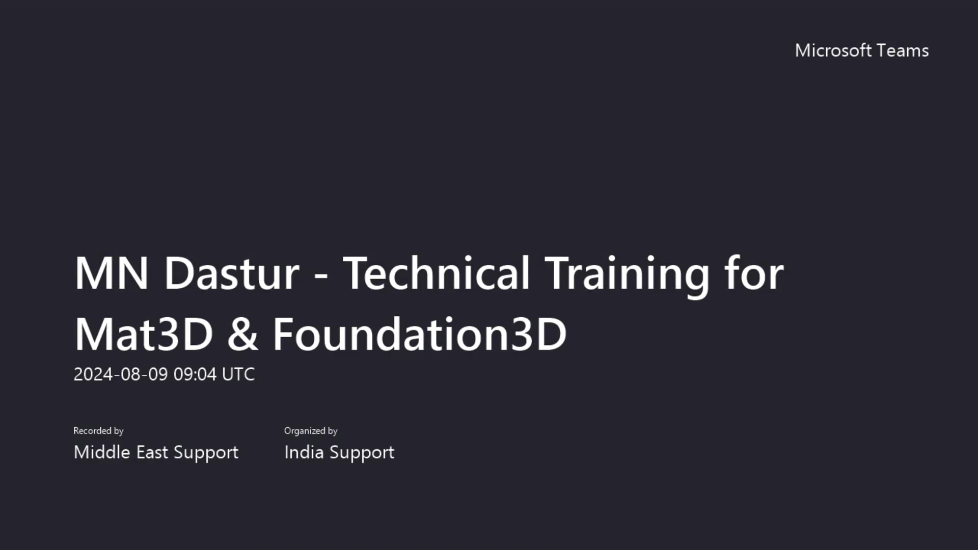 MN Dastur - Technical Training for Mat3D & Foundation3D-20240809_130417 ...