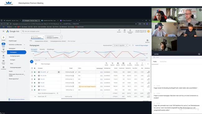 Trackingprobleme mit 3t Anbietern, volatilen Klickpreise bei Brandbegriffen, Kosten für ausländische Anzeigen, Dimensionen in explorativen Datenanalysen & ob Google Analytics 4 Daten schätzt mit Michael Klein vom 02.09.24