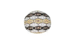 C. 2000 Vintage Sonia B 2.20 ct. t.w. White and Brown Diamond Ring in 18kt Two-Tone Gold