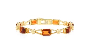 C. 1975 Vintage 18.00 ct. t.w. Citrine Link Bracelet in 18kt Yellow Gold
