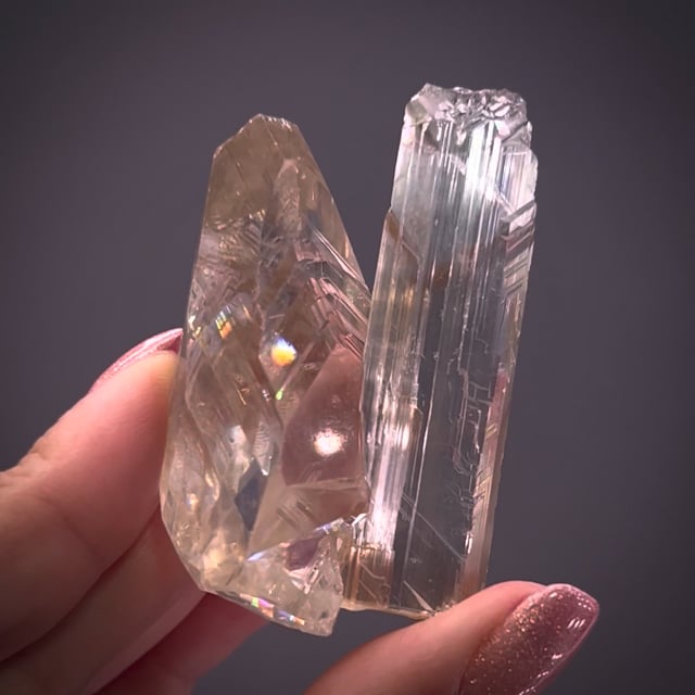 Cerussite (heart twin) on Cerussite