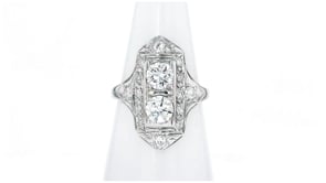 C. 1950 Vintage 1.45 ct. t.w. Diamond Dinner Ring in 14kt White Gold