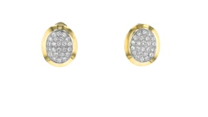 C. 1980 Vintage 1.50 ct. t.w. Diamond Oval Clip-On Earrings in 18kt Yellow Gold