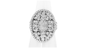C. 2000 Vintage .75 ct. t.w. Diamond Openwork Ring in 18kt White Gold