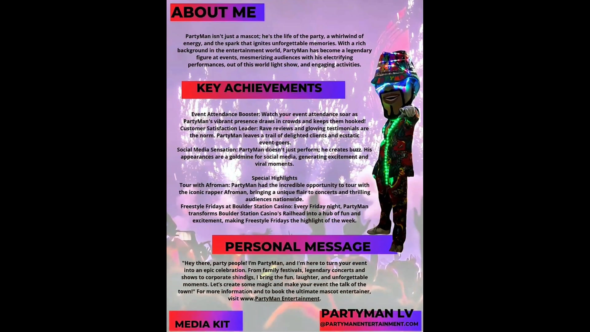 Promotional video thumbnail 1 for PartyMan Entertainment