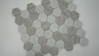Silva Oak 2X2 Hexagon Recycled Glass Mosaic