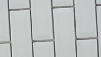 Whisper White 2x6 Bevel Subway Ceramic Tile