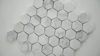 Calacatta Cressa 2X2 Hexagon Pattern Honed Mosaic