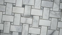 Calacatta Cressa Basketweave Pattern Honed Mosaic