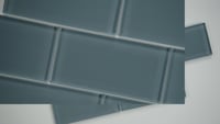 Harbor Gray 3X6 Glass Subway Tile