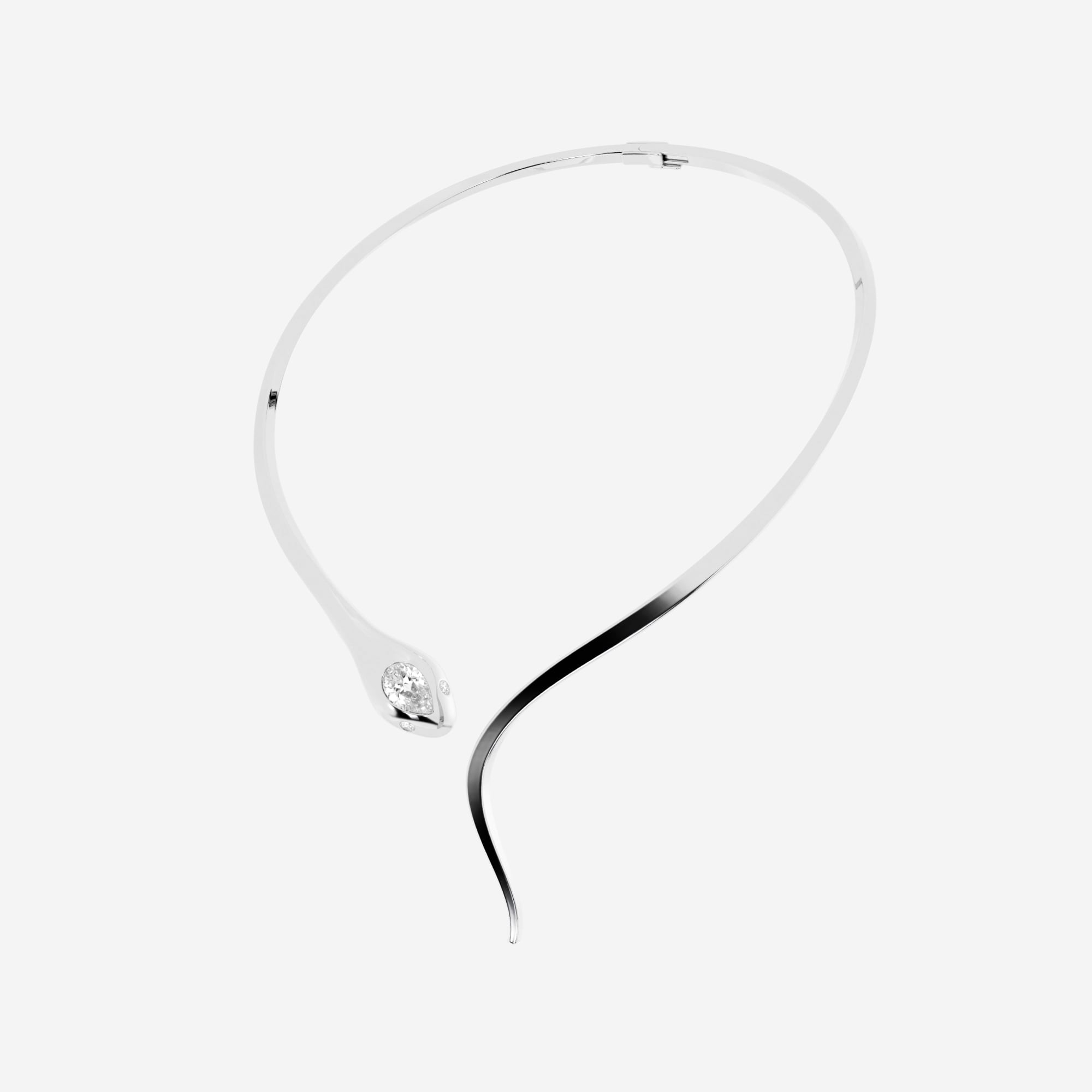 Byweekend☆[silver925] 2mm snake choker ネックレス Bendable Punk Snake Necklace Choker Adjustable Bracelet