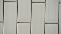 Antique White Glossy 2x6 Bevel Ceramic Subway Tile