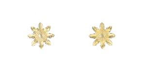 10kt Yellow Gold Floral Earrings