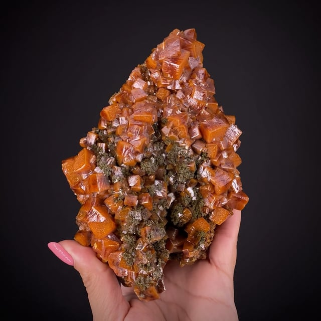 Wulfenite Specimen Tiny Orange Crystals Sparkle Specimen Cluster Natural High offers Quality Collector