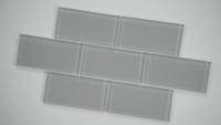 Oyster Gray 3X6 Glass Subway Tile