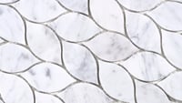 Carrara White Blanco Pattern Honed Mosaic